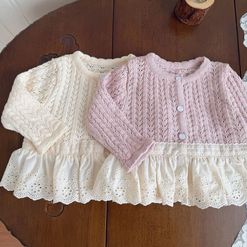 Cardigan tricoté pour bébés filles