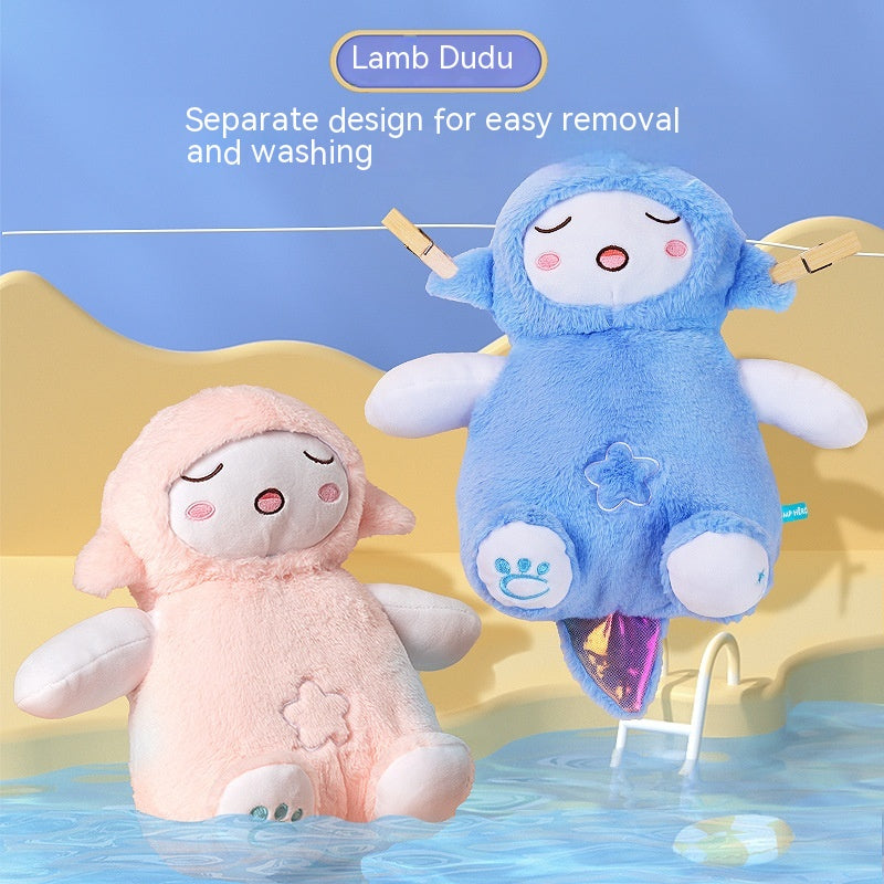 Cloak Man Lamb Toot bébé peluche poupée nouveau-né son et lumière jouets apaisants