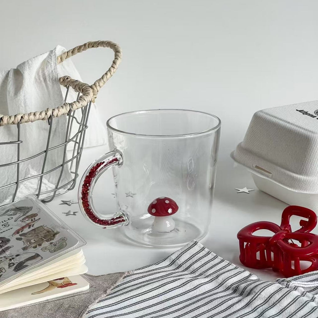 Coupe en verre à haute brosilicate avec poignée