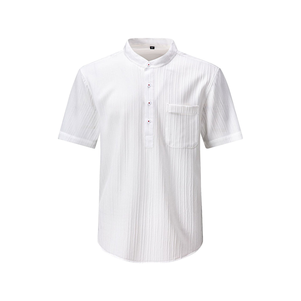 Jiana Été Chemise Homme à manches courtes avec Henry Collar