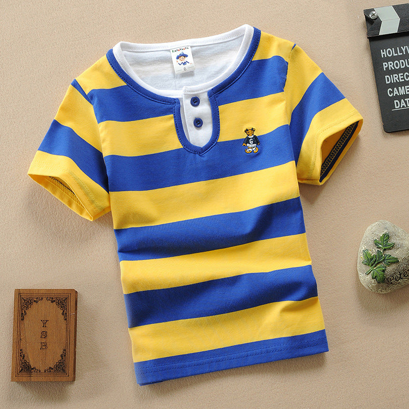 T-Shirt d'été en coton cou-cou à manches courtes Vêtements pour enfants