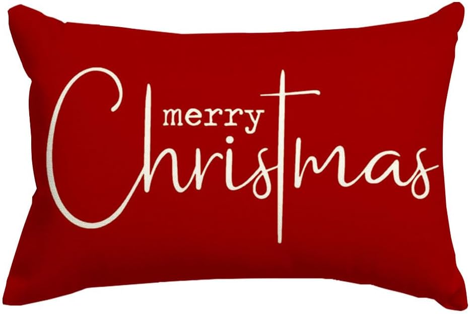 Oreiller de Noël couvre 12x20 pouces