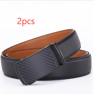 Ceinture en cuir seconde couche pour hommes avec boucle automatique