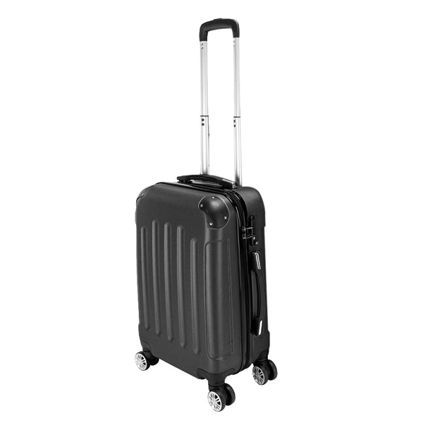 3-en-1 ABS Trolley Case 20 pouces-24 pouces-28 pouces noir
