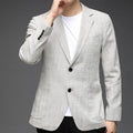 Veste élégante et minimaliste à manches longues avec un collier pour homme