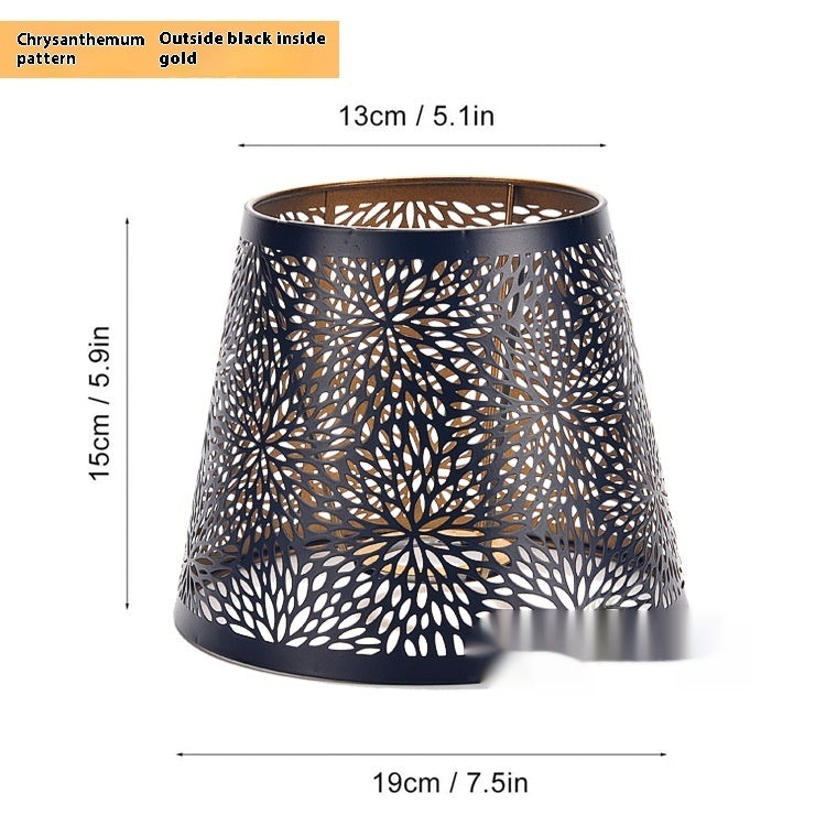 Métal Iron Art Laser Lampshade Accessoires de lampe