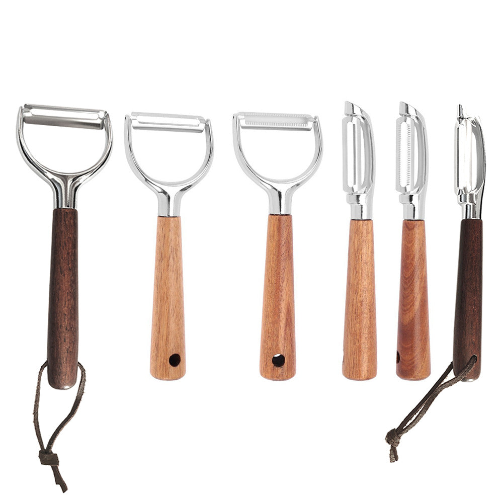 Peeler en acier inoxydable Acacia Wood