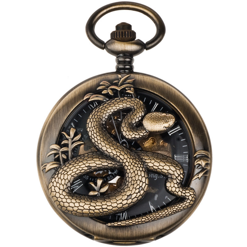 Montre 12-zodiac-animal de secours mécanique squelette avec cadran numérique romain