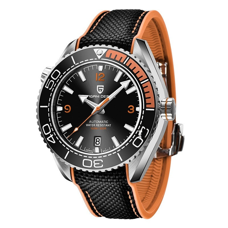 Lunette de montre numérique rotative de mode Lumineux hommes montre mécanique