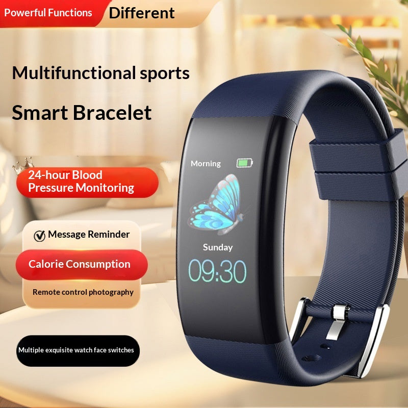 Smart Multifonctionnel Fitness Pedomètre réveil montre Bluetooth
