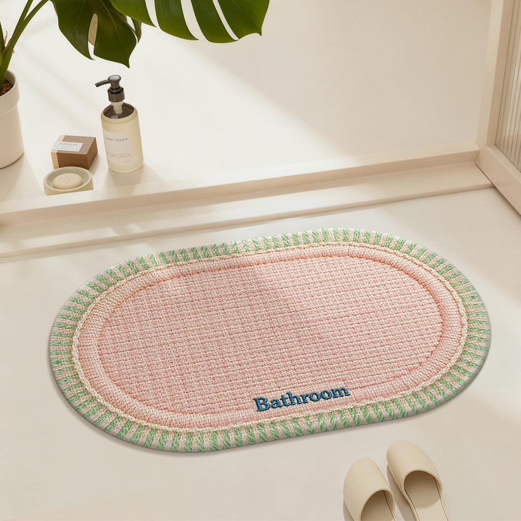 Tapis de salle de bain non glissant, résistant à l'eau