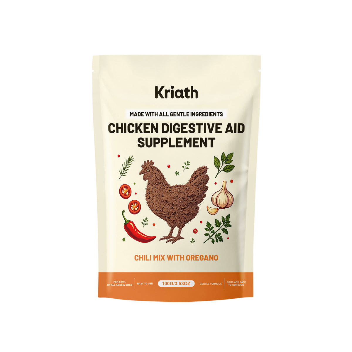 Kriath Chicken Care Supplement Nutritionnel and Healthy Pet Feed Additive encourage à manger A