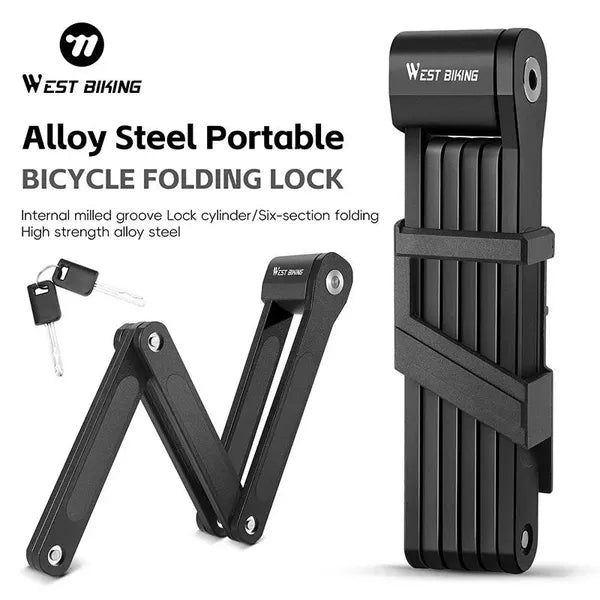 Verrouillage de pliage de vélo 2 clés 87cm de haute sécurité alliage de verrouillage en acier pour VTT vélo de route E-Bike A