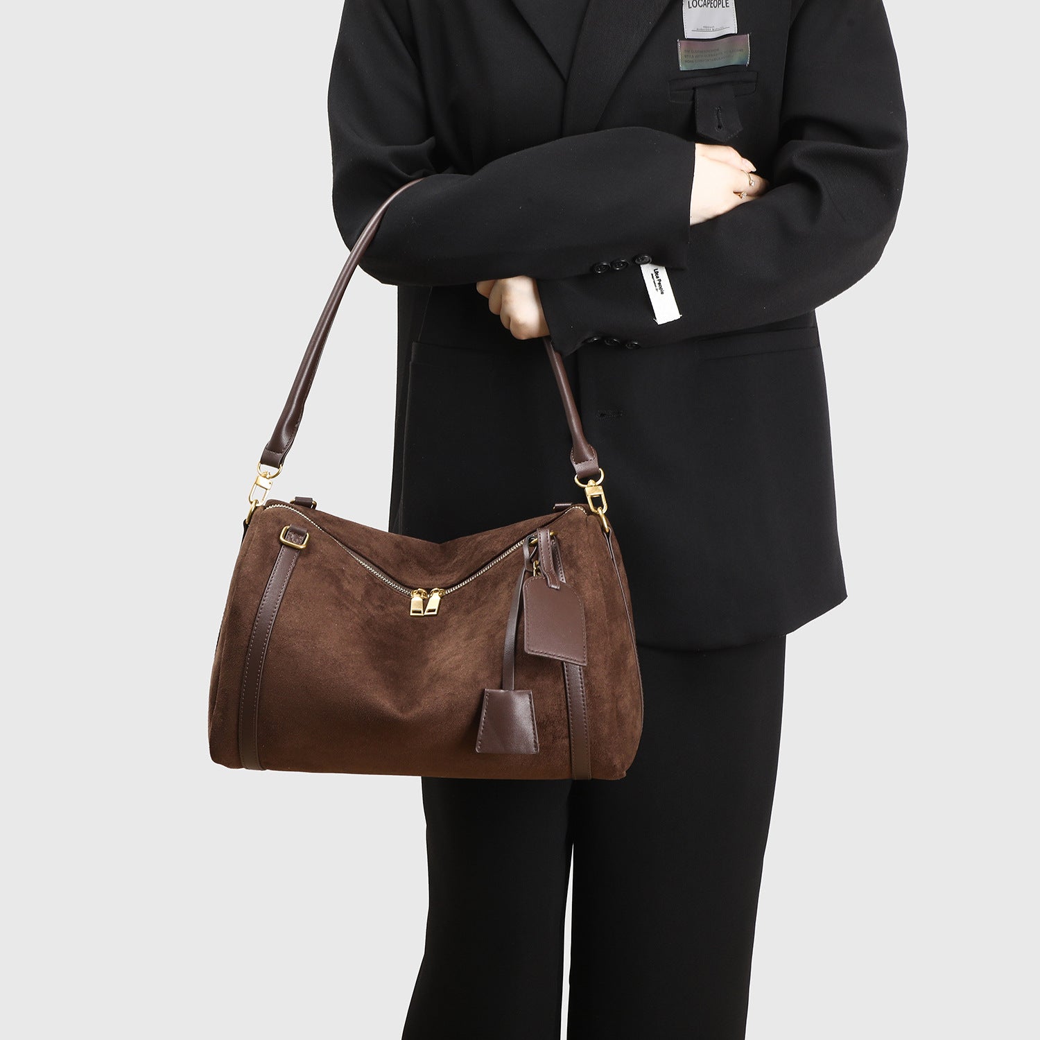 Stylish Minimalist Sac d'oreiller mat-fini Grande capacité pour les femmes