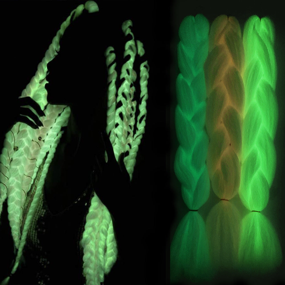Perruque chimique fluorescente lumineuse Big Braid