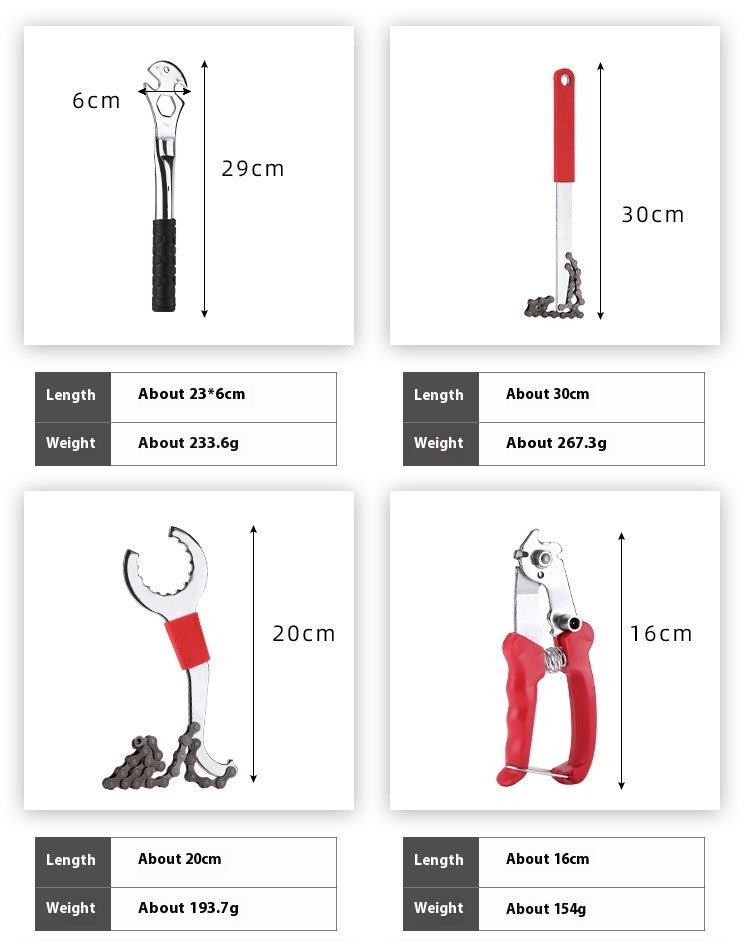 Outils de réparation de vélos Ensemble de réparation de chaînes de réparation de vélos de montagne