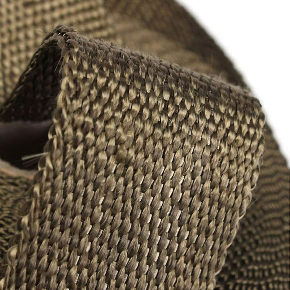20M Enveloppe de chaleur d'or de titane Bande d'échappement isolante de tuyau d'échappement -20 Ties
