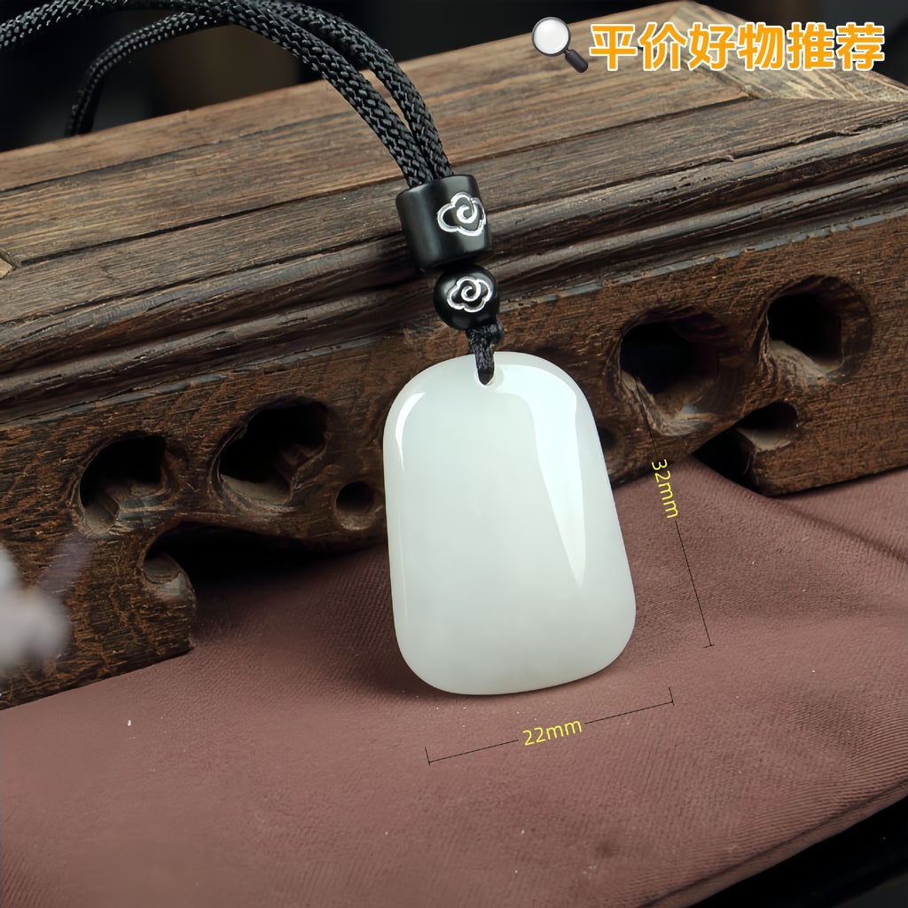Xinjiang Platinum Silk Jade Pendentif Jade blanc naturel Safe Buckle Bamboo Section No-good