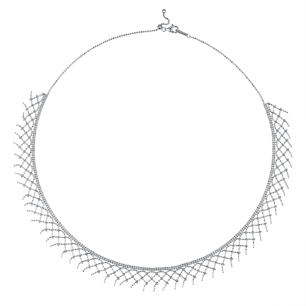 S925 Collier en maille argent sterling 45cm réglable 4,7g 10,5mm Plaque de platine large