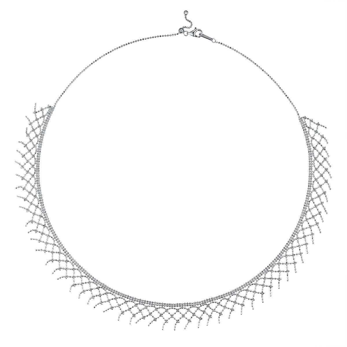 S925 Collier en maille argent sterling 45cm réglable 4,7g 10,5mm Plaque de platine large