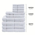 Ensemble de bain en coton absorbant de 10 pièces