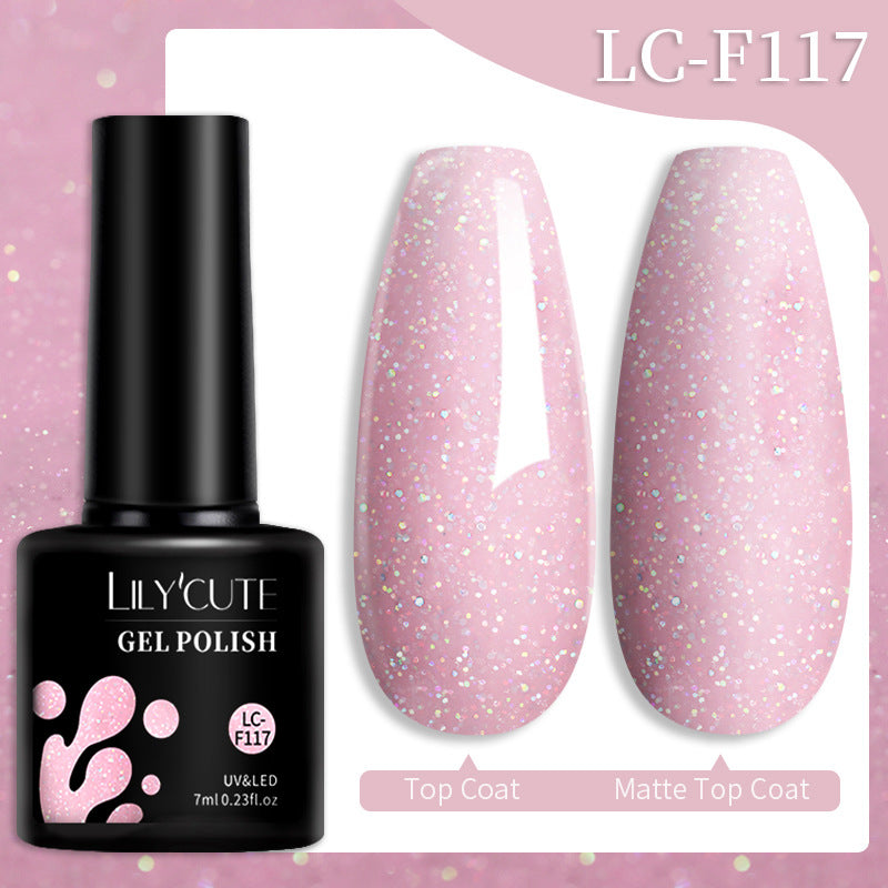 Jeu populaire Glitter Colle d'ongle de couleur solide