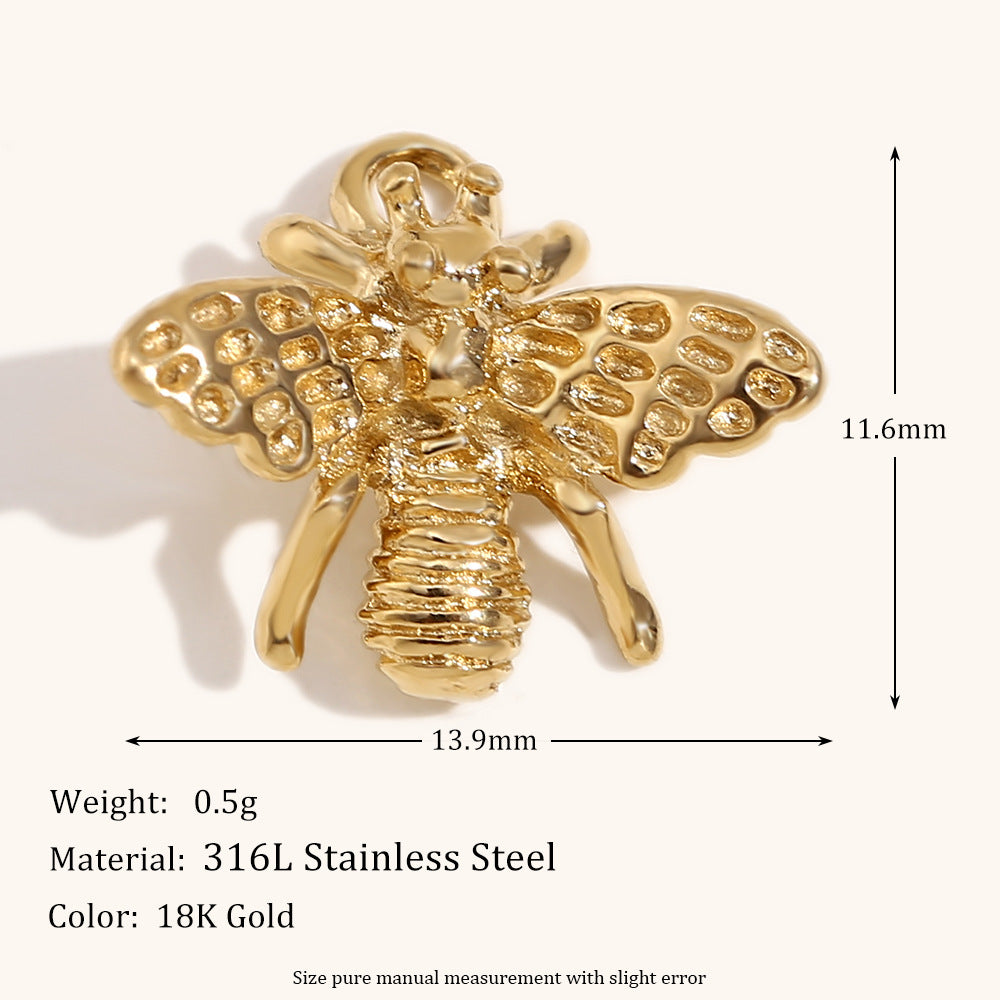 Accessoire de bijoux créatif Pendentif en acier inoxydable avec plaqué or 14K