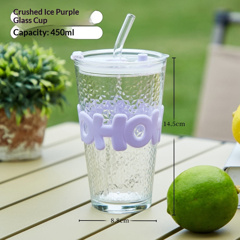 Coupe en verre de grande capacité en paille