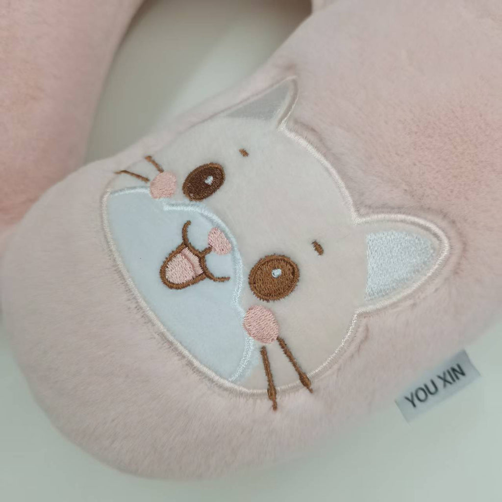 Oreiller de voyage en mousse de mémoire de collier de chat Américaine