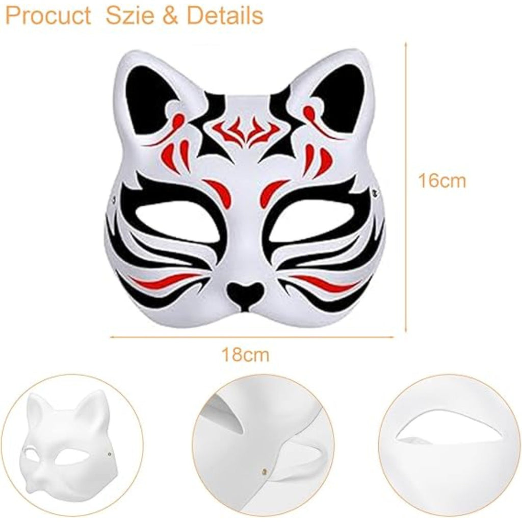 Kit bricolage pour masques de chat 3D - Set de 20 pièces pour décorations en papier