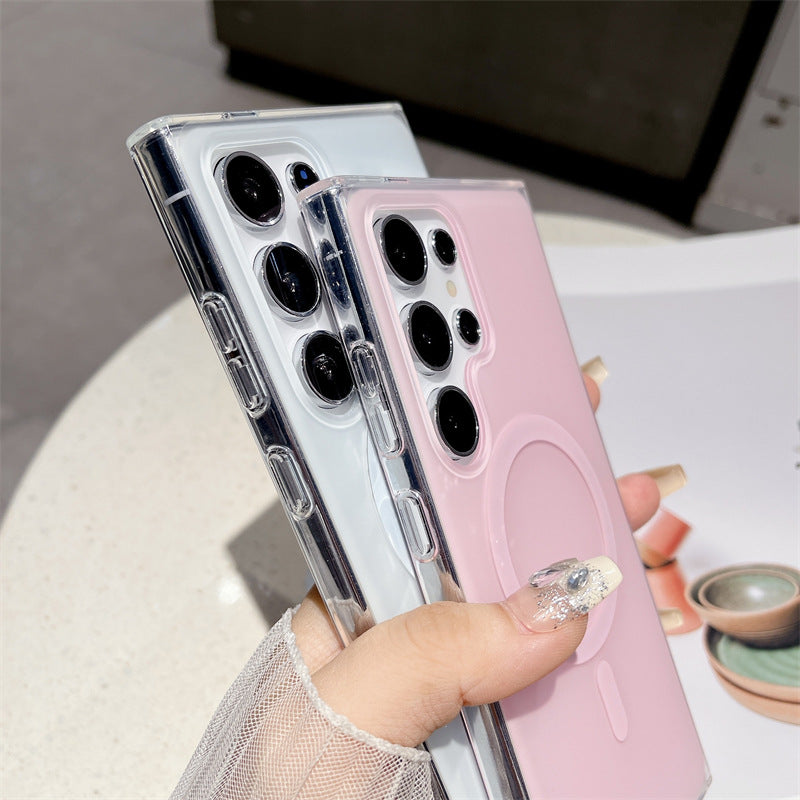 Macaron série de couleurs boîtier de téléphone magnétique