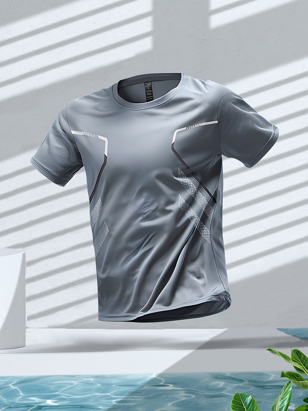 Men's Ice Silk Quick-Drying Short-Sleeved Sports Three-Piece Set