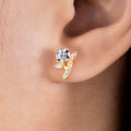 S925 Sterling Silver Flower Branch Earrings