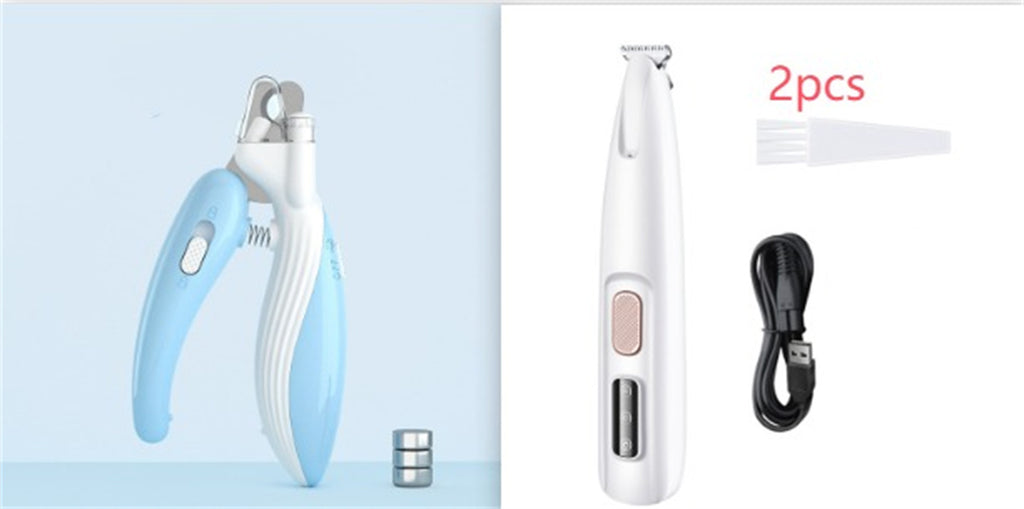 Animaux de compagnie Paw Trimmer avec lumière LED entièrement imperméable aux cheveux de chien Trimmer avec LED Display Dog