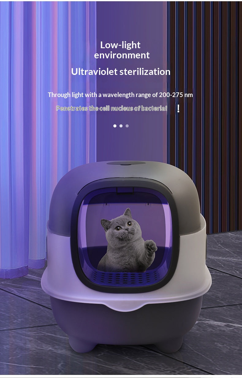 Boîte à litière pour chats haut de gamme fermée