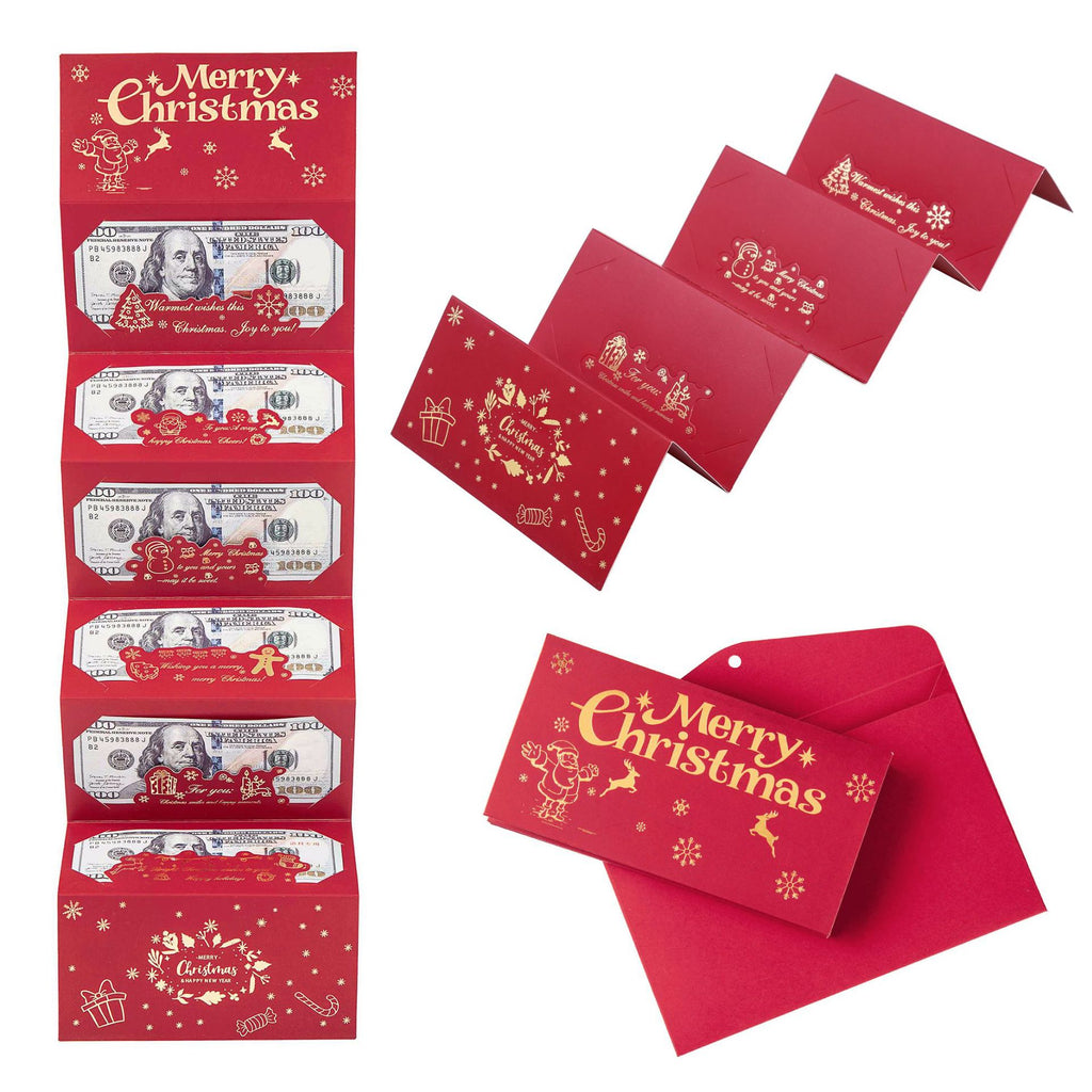Enveloppe rouge de Noël enveloppe rouge pliante