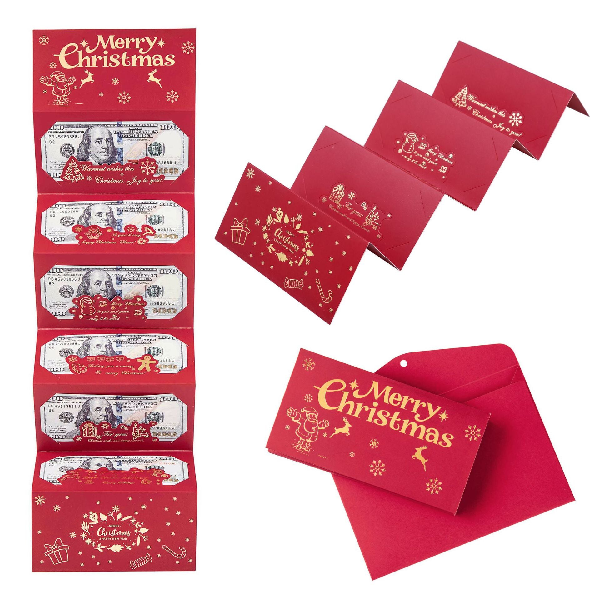 Enveloppe rouge de Noël enveloppe rouge pliante