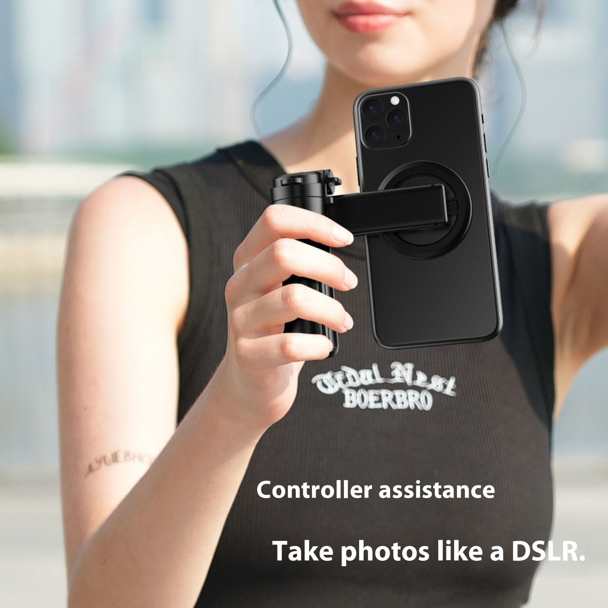 Portable Selfie Timer Cell Phone Holder Bracket Magsafe Camera Grip