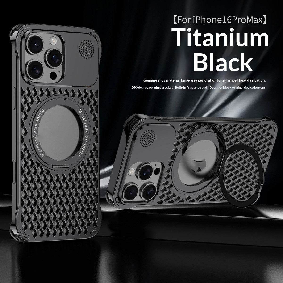 Aluminium support de rotation magnétique Aromathérapie boîtier de téléphone