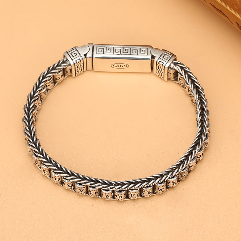 Bracelet mantra tissé à la main pour hommes