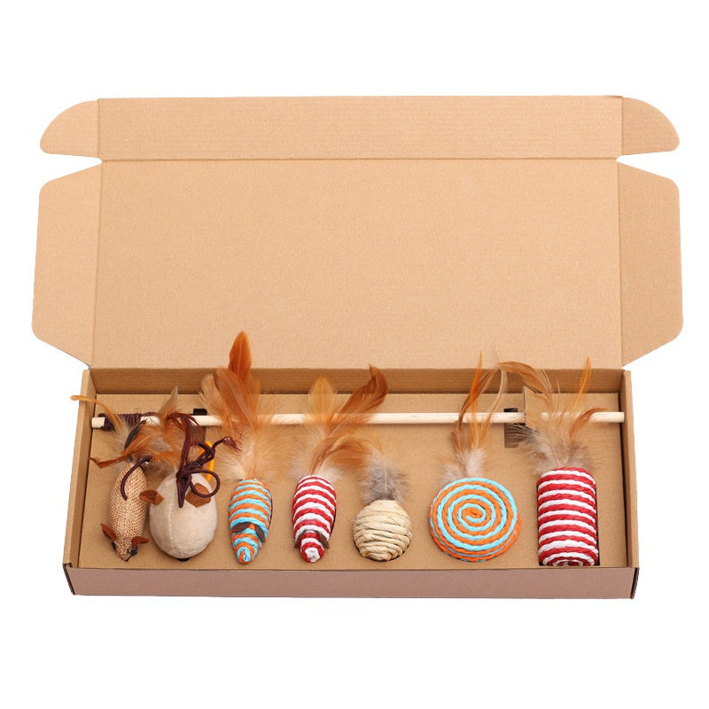Aliments pour animaux de compagnie Jeu de jouets pour chats 7 pièces