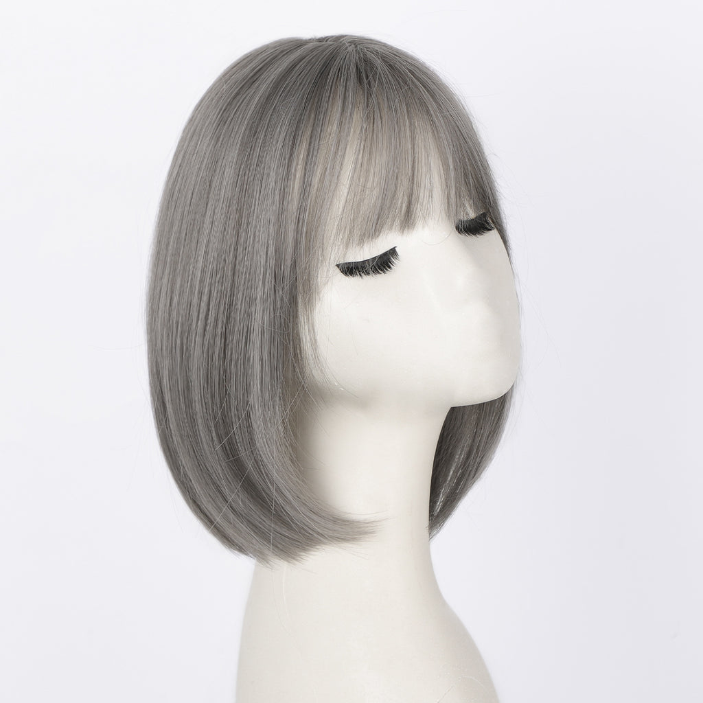 Wig Women's Natural Lightweight Breathable Cover Cheveux Gris Invisibles