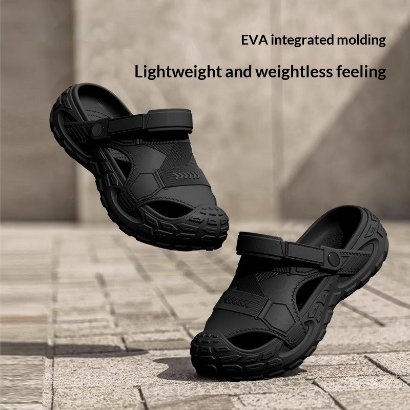 Summer Outdoor Non-slip Soft-soled Closed-toe half-slip-on
