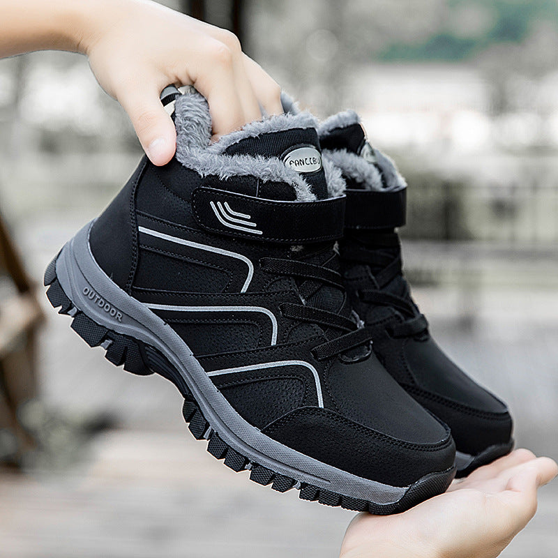 Chaussures de marche en cuir imperméables et âgées
