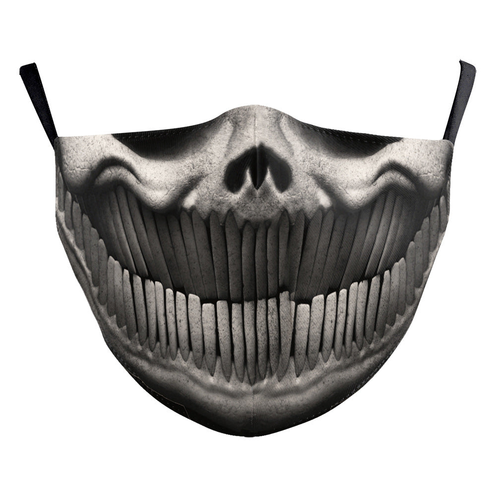 Impression numérique Masque double couche pour visage drôle d'Halloween
