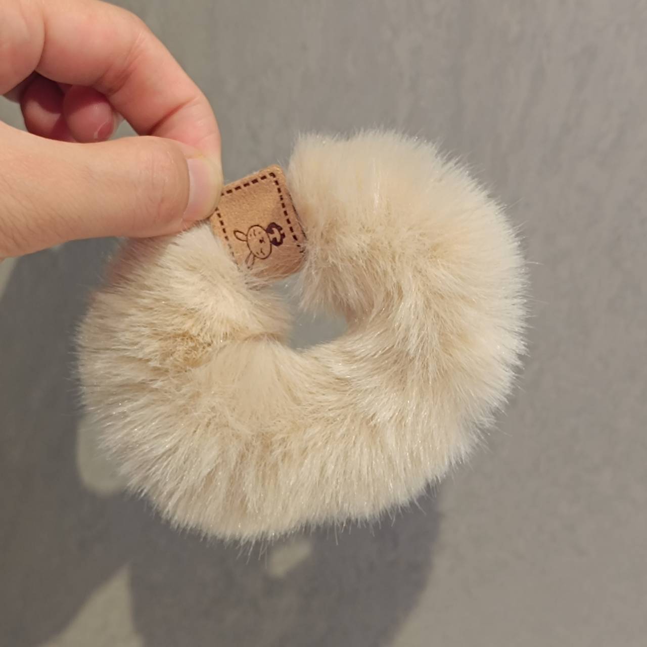 Automne et hiver doux en peluche glutineuse bague de cheveux épais