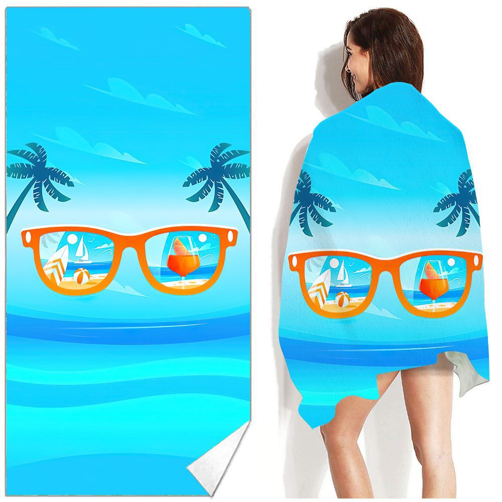 Serviette de plage Bohemian imprimée pour la natation