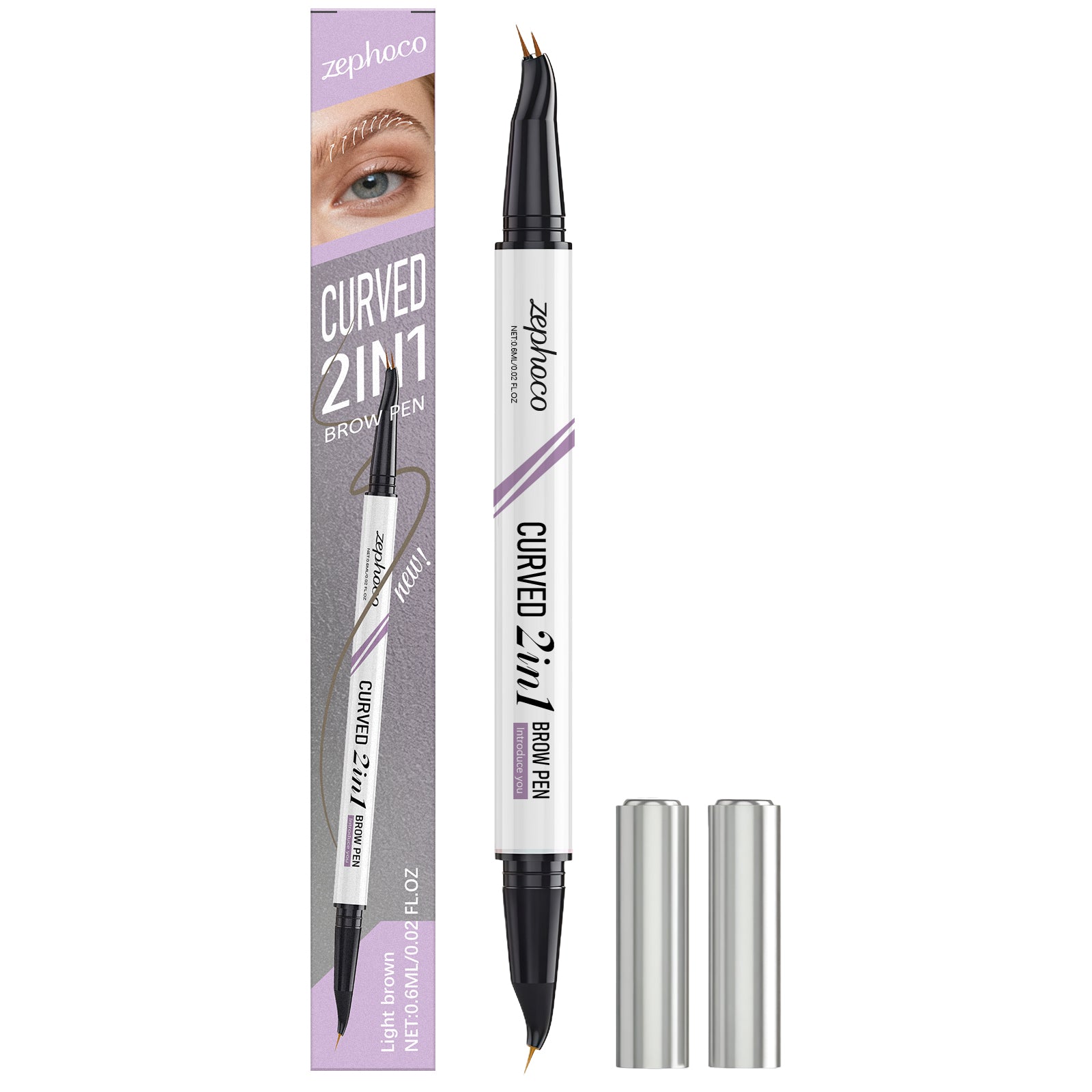 Crayon à sourcils étanche à double extrémité