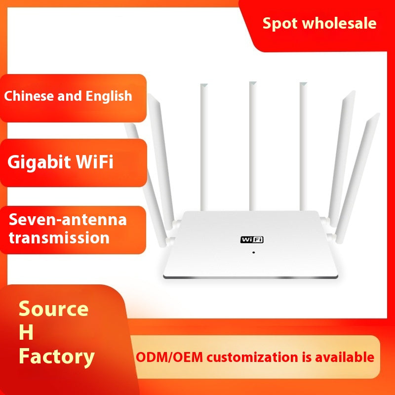 Routeur Gigabit 5G double fréquence Accueil Wifi haut débit Couverture à large bande
