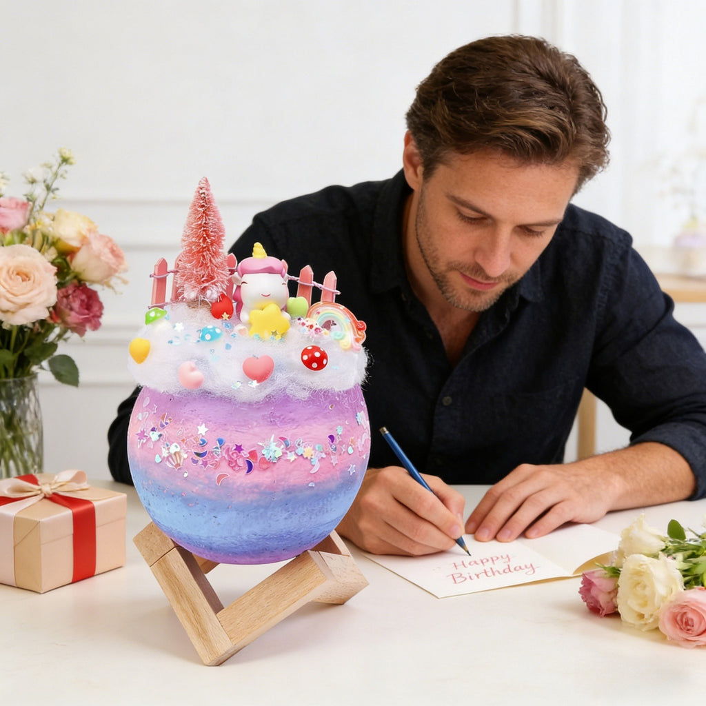 Kit de bricolage avec mini champignons et décorations de licorne - Couleurs vives
